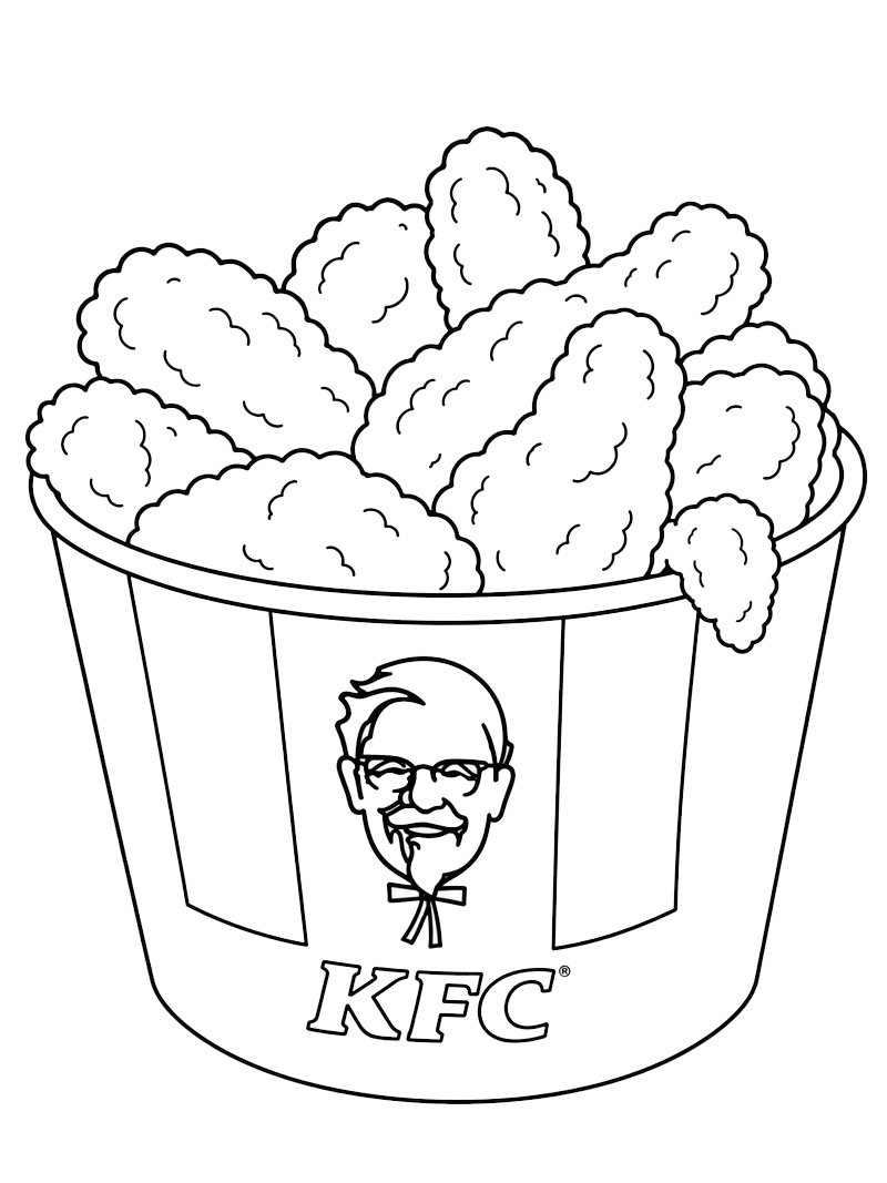 KFC Hot wings omalovánka
