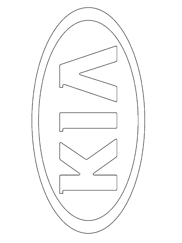Kia logo omalovánka