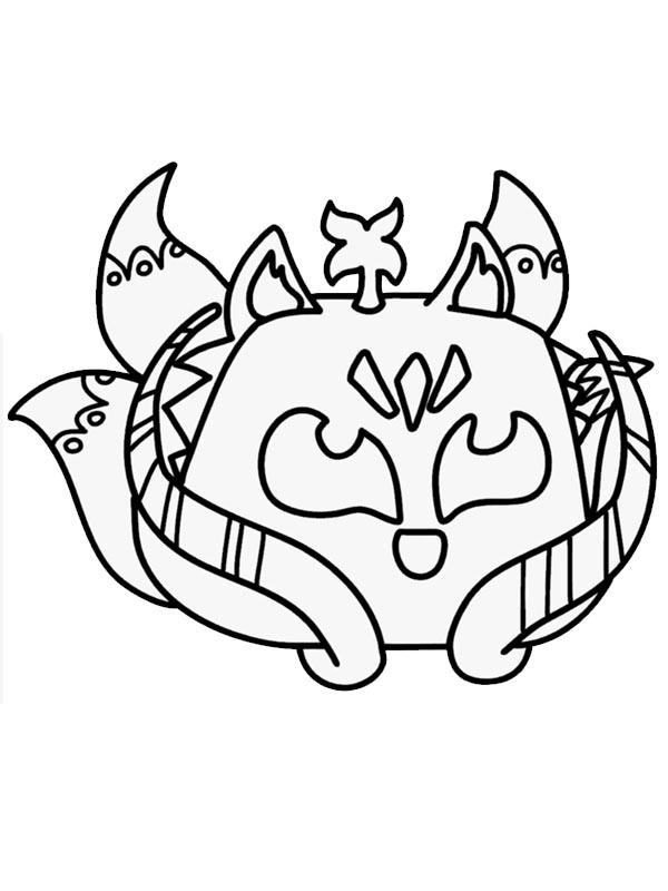 Kitsune Fruit Blox Fruits omalovánka Kitsune Fruit Blox Fruits omalovánka