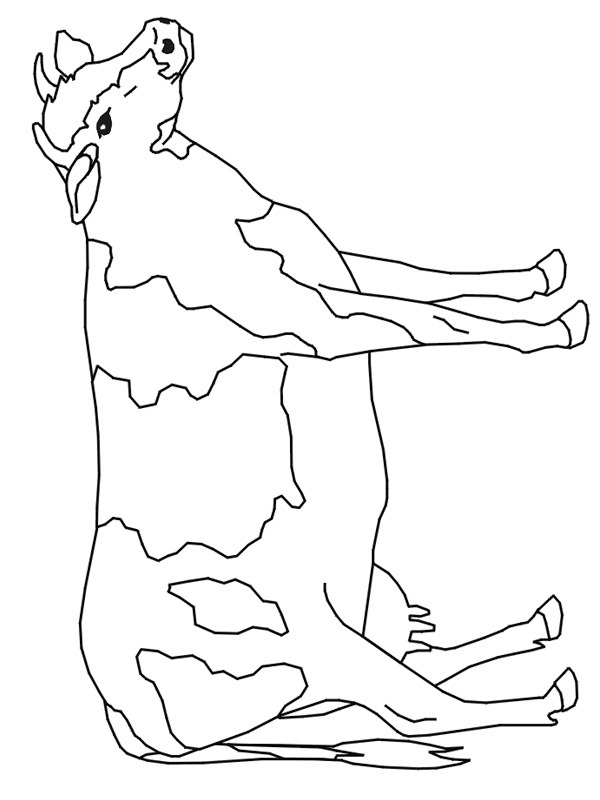 Kráva omalovánka