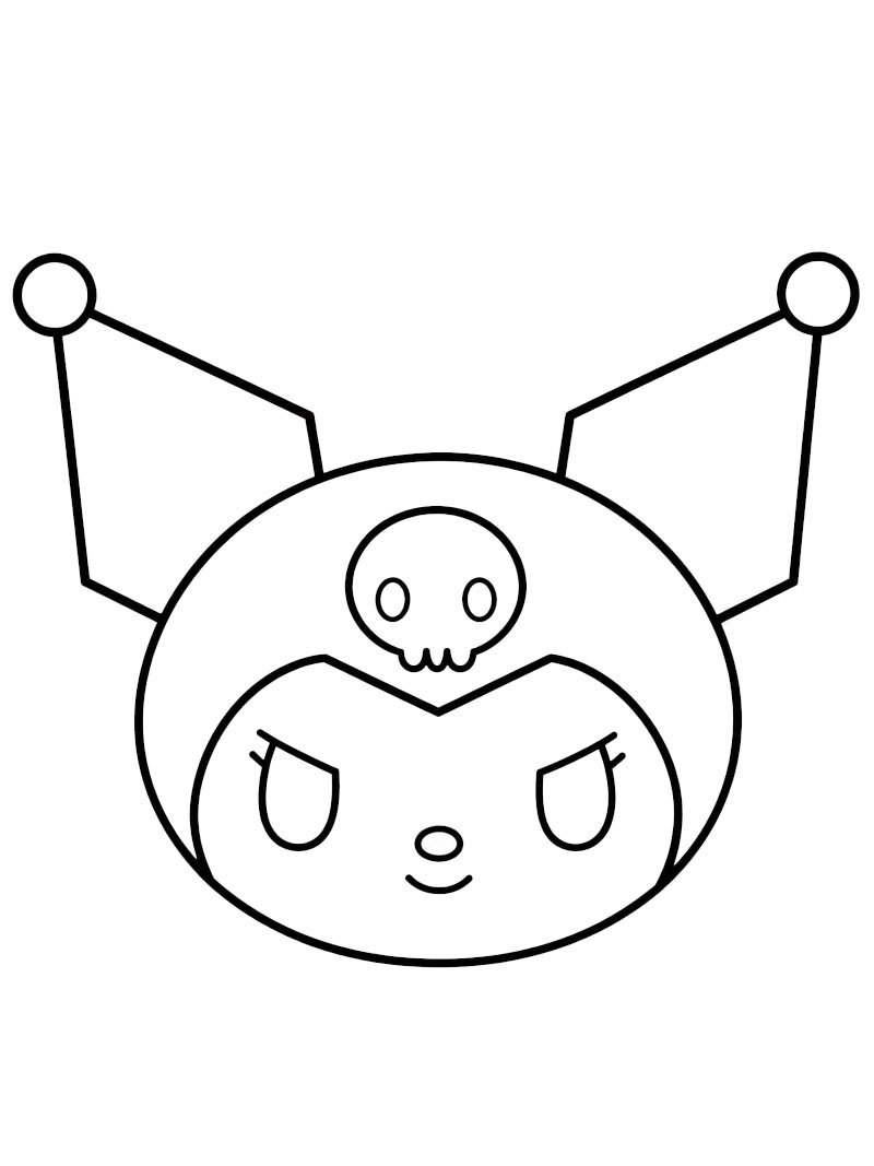Tv&aacute;ř Kuromi omalovánka