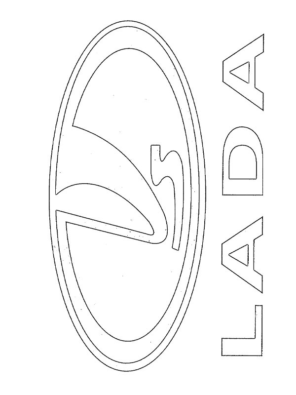 Lada logo omalovánka