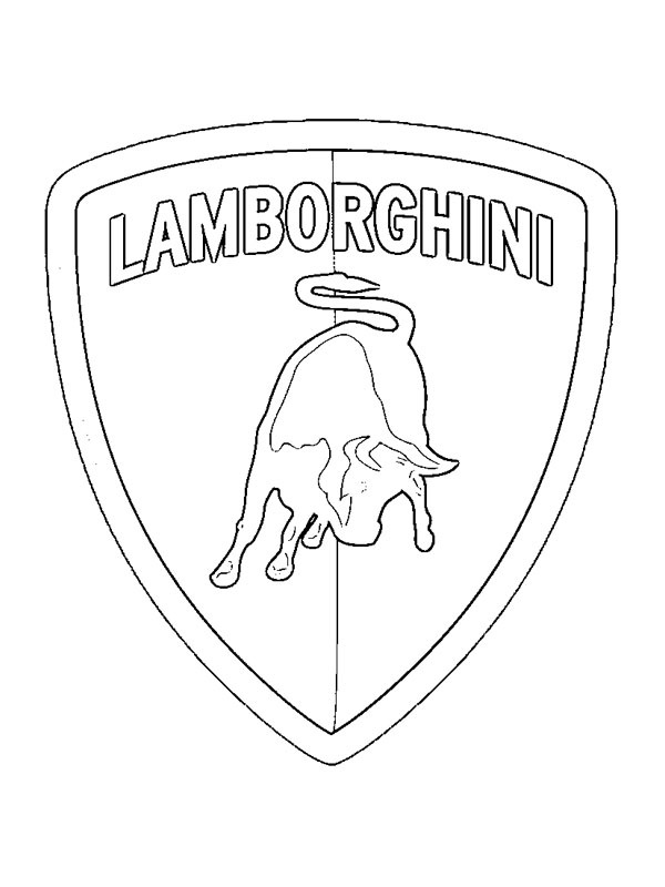Lamborghini logo omalovánka