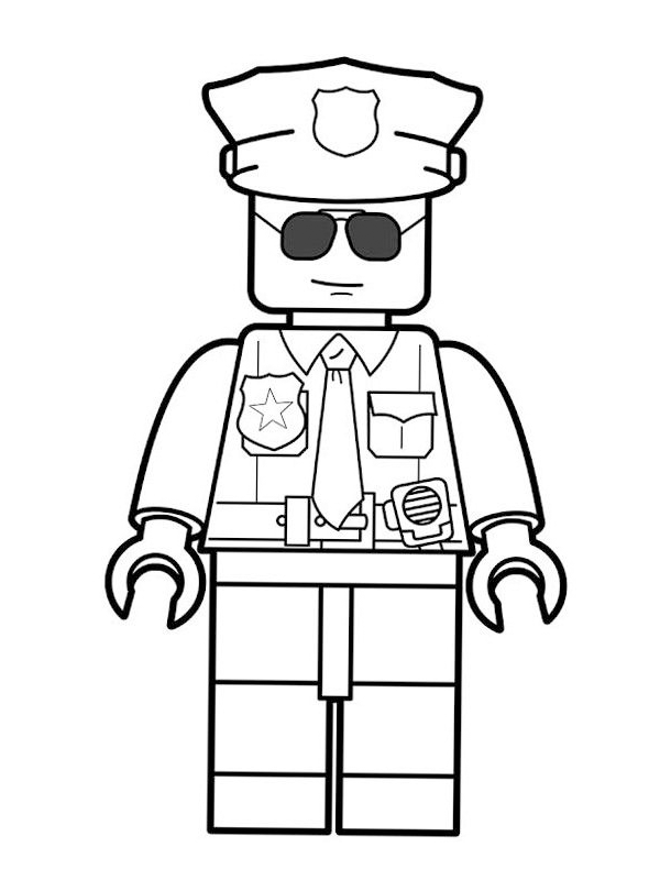 Lego policejní seržant omalovánka