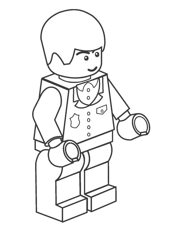 Lego muž omalovánka