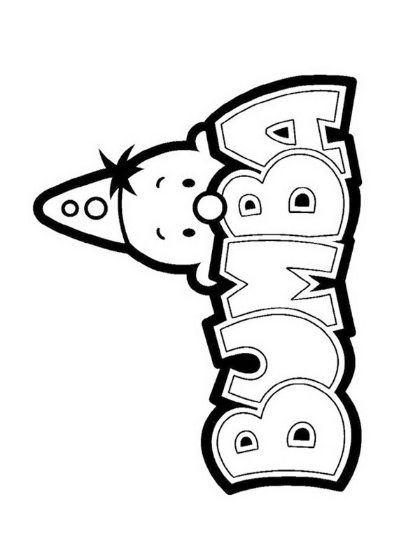 Logo Bubmba omalovánka