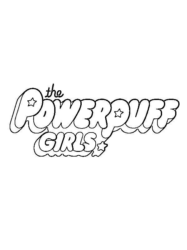 Logo Powerpuff Girls omalovánka Logo Powerpuff Girls omalovánka