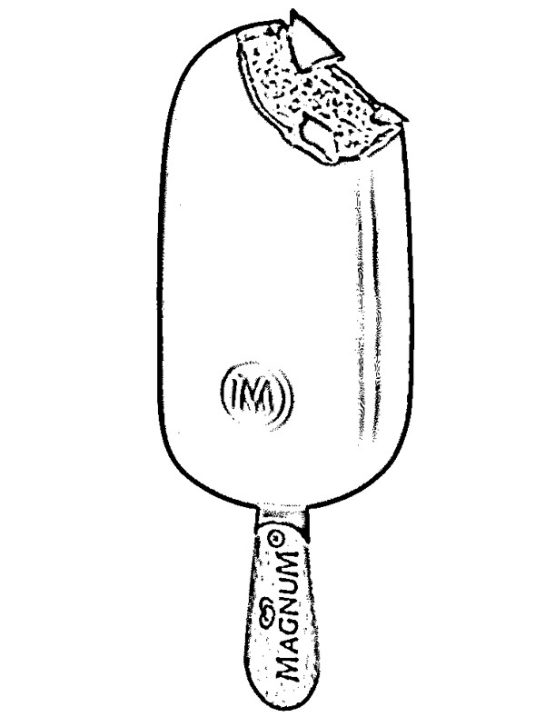 Magnum zmrzlina omalovánka