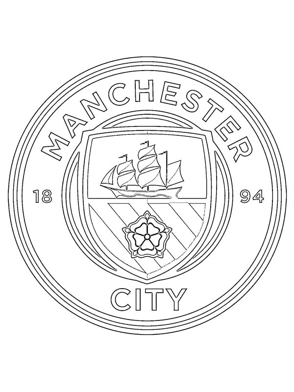 Manchester City FC omalovánka Manchester City FC omalovánka