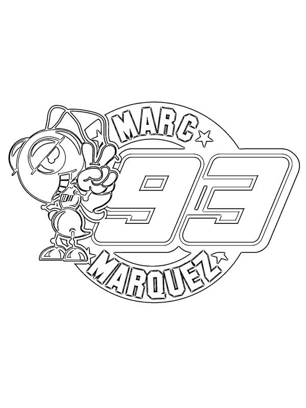 Marc Marquez 93 omalovánka