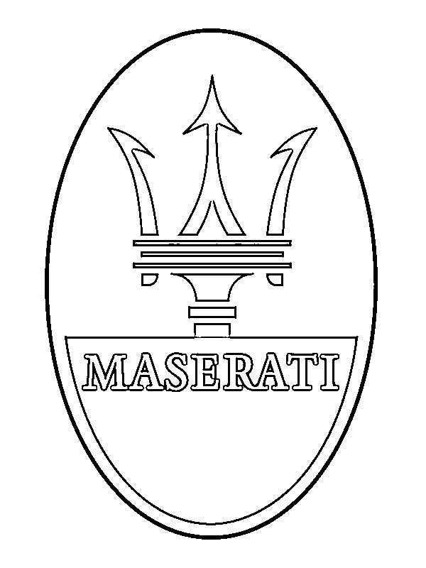 Maserati logo omalovánka