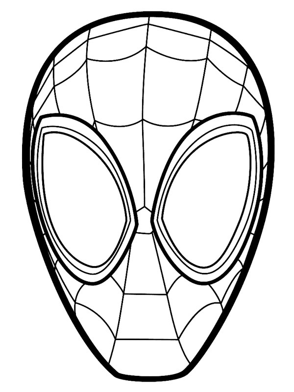 Maska spidermana omalovánka