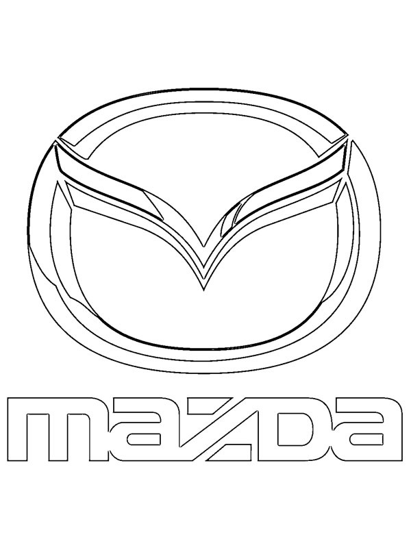Mazda logo omalovánka