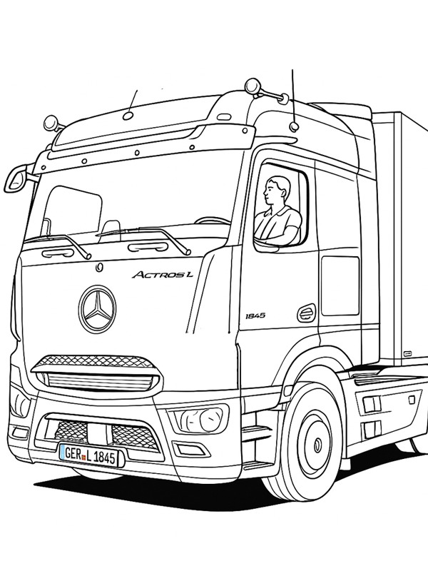 Mercedes-Benz Actros L omalovánka Mercedes-Benz Actros L omalovánka