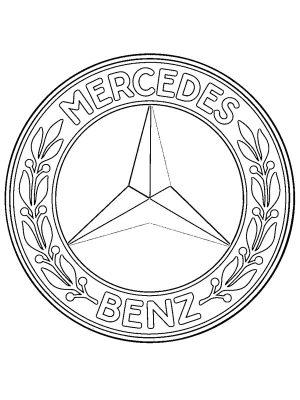 Mercedes-Benz logo omalovánka