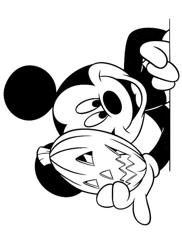 Mickey Mouse Halloween omalovánka