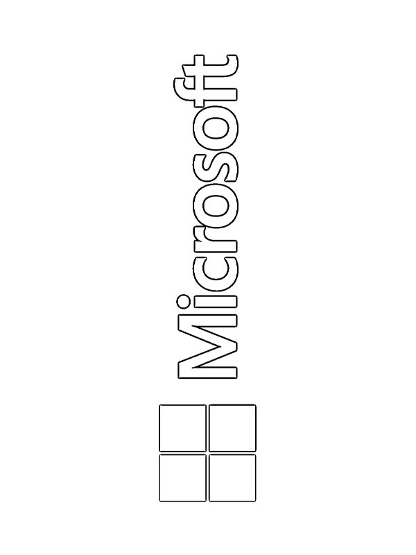 Microsoft logo omalovánka