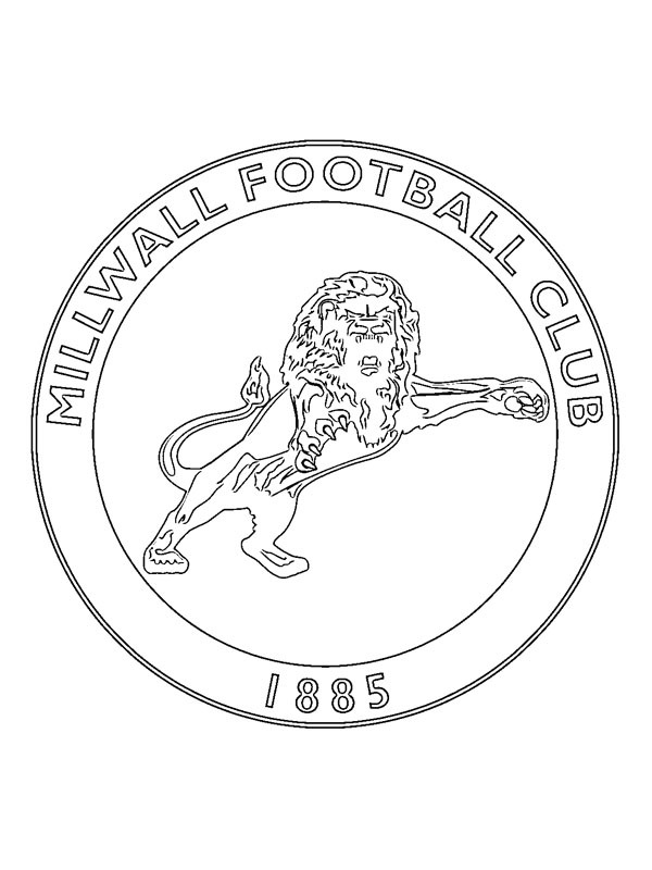 Millwall FC omalovánka Millwall FC omalovánka