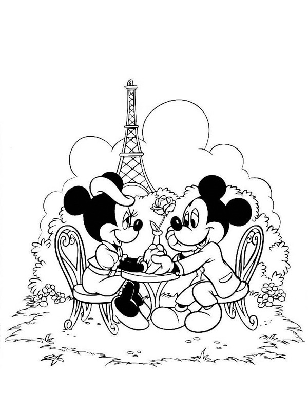Micky und Minnie omalovánka