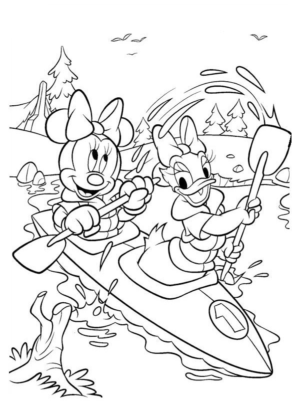 Minnie a Daisy omalovánka