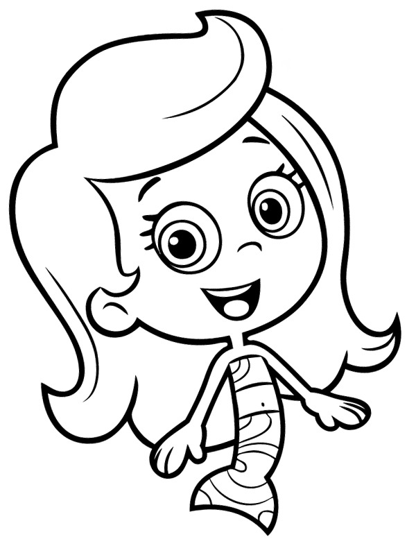 Molly Bubble Guppies omalovánka Molly Bubble Guppies omalovánka