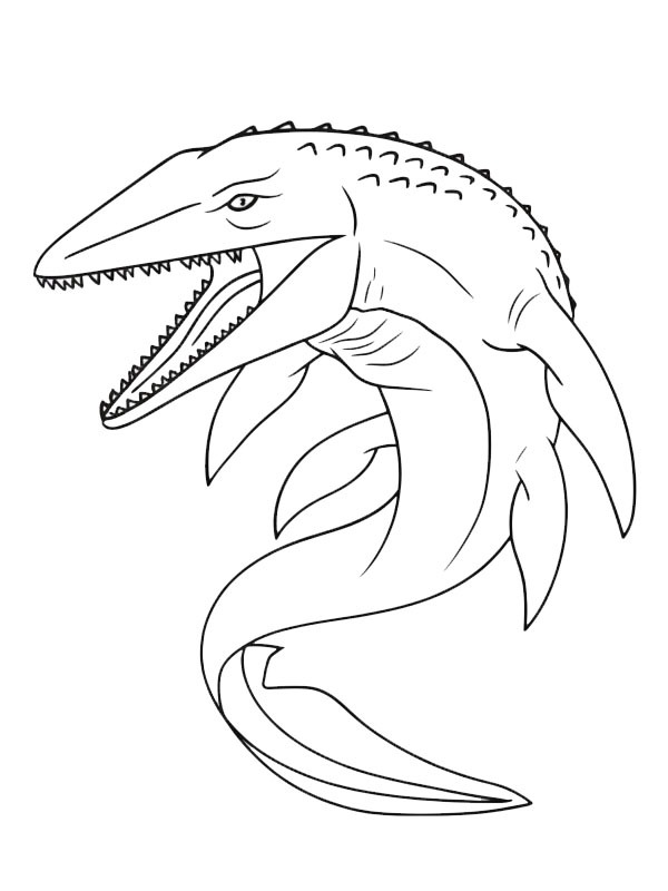Mosasaurus omalovánka