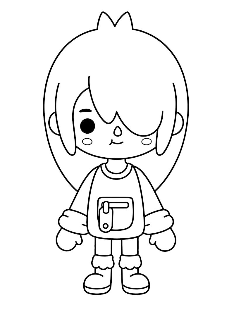 Nari (Toca Boca) omalovánka
