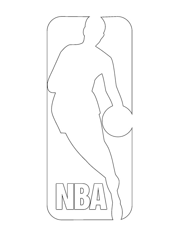 NBA logo omalovánka