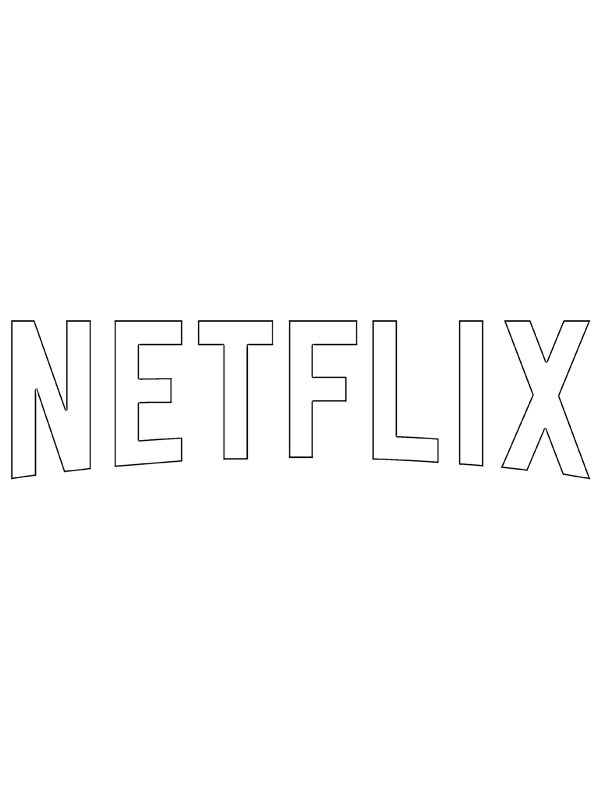Netflix logo omalovánka