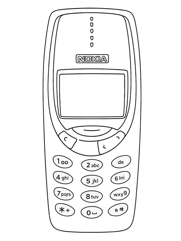 Nokia 3310 omalovánka