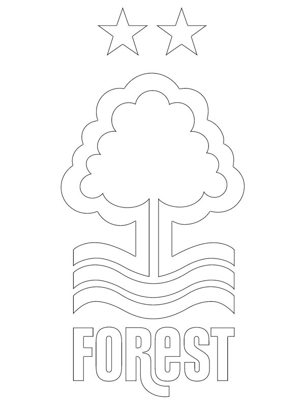 Nottingham Forest FC omalovánka Nottingham Forest FC omalovánka