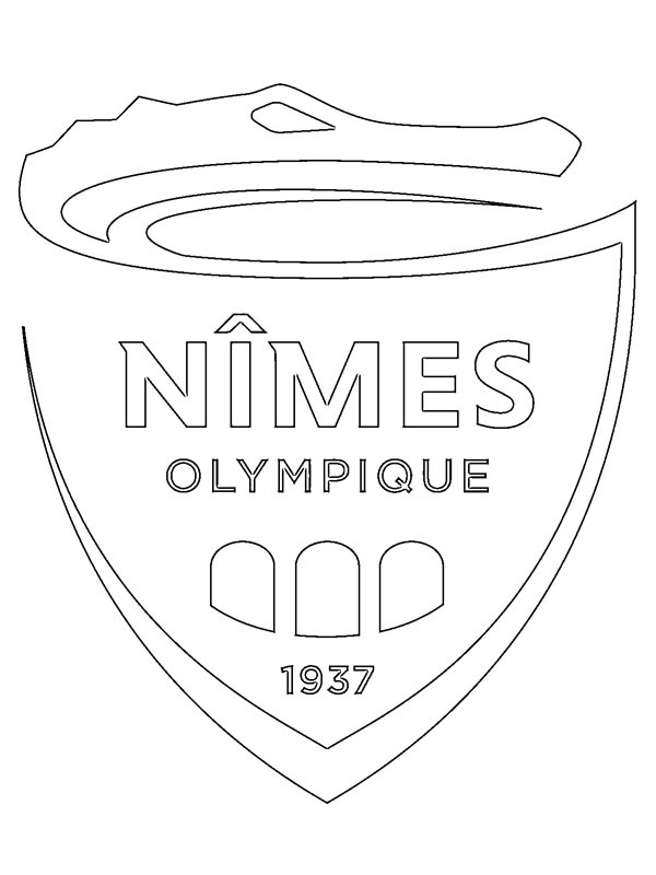 Nîmes Olympique omalovánka Nîmes Olympique omalovánka