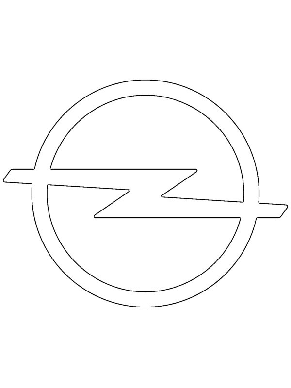 Opel logo omalovánka
