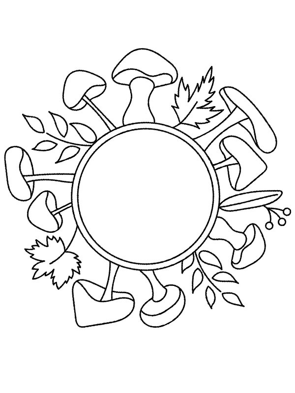 Mandala Houba omalovánka Mandala Houba omalovánka