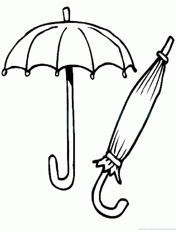 Deštník omalovánka