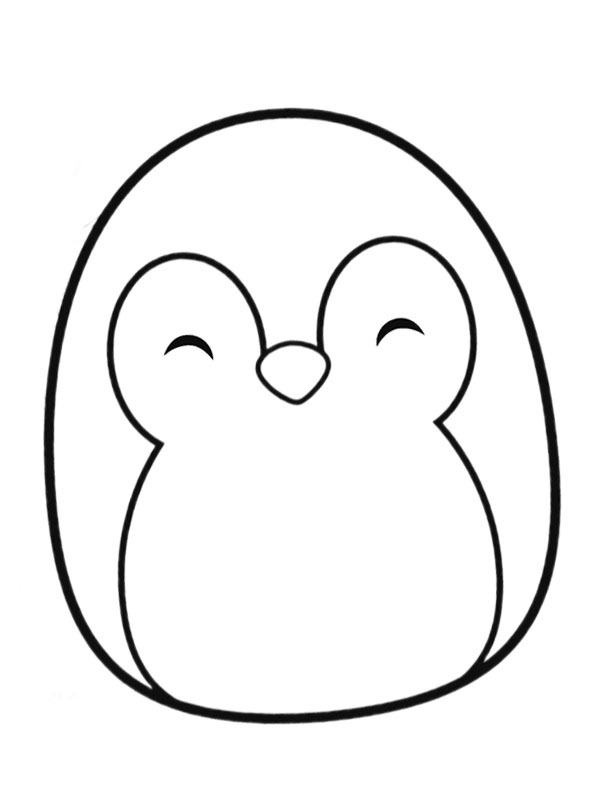 Squishmallows Puff tučňák omalovánka Squishmallows Puff tučňák omalovánka
