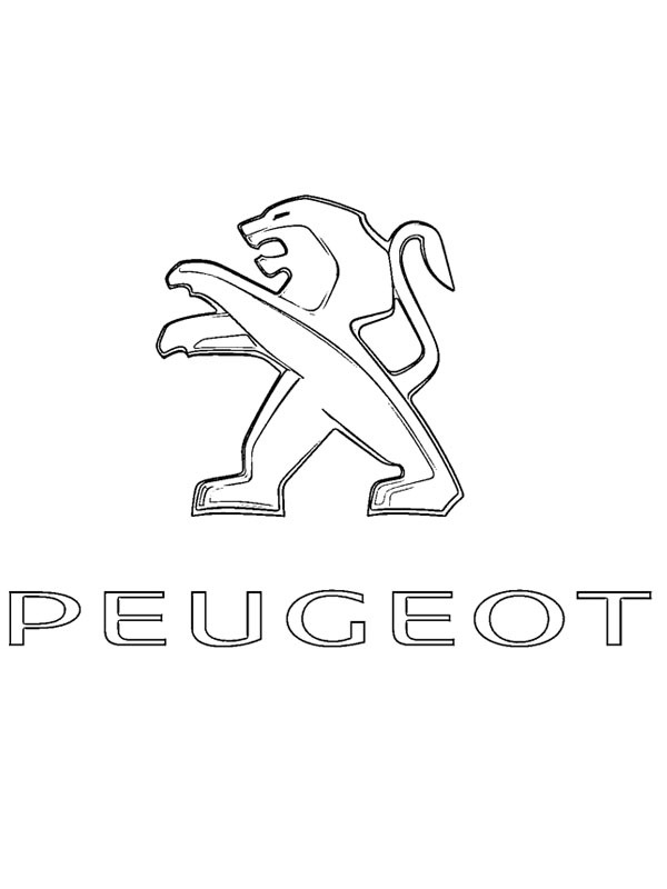Peugeot logo omalovánka