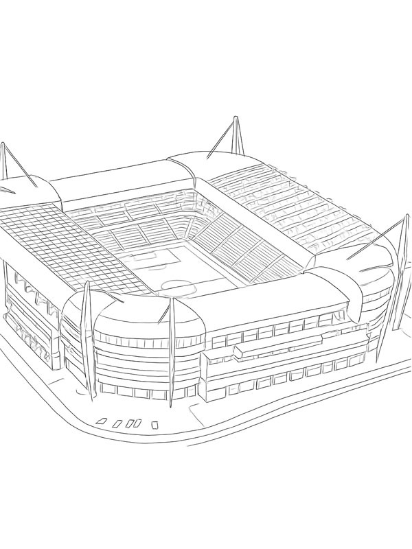 Philips Stadion (PSV) omalovánka Philips Stadion (PSV) omalovánka