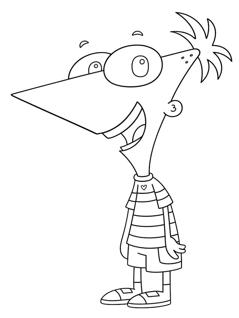Phineas Flynn (Phineas a Ferb) omalovánka Phineas Flynn (Phineas a Ferb) omalovánka