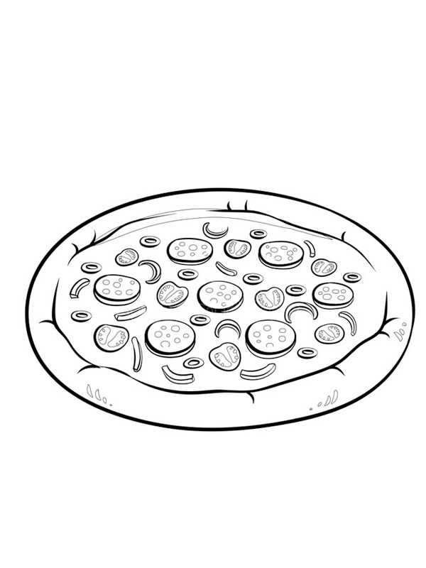 Pizza Peperoni omalovánka