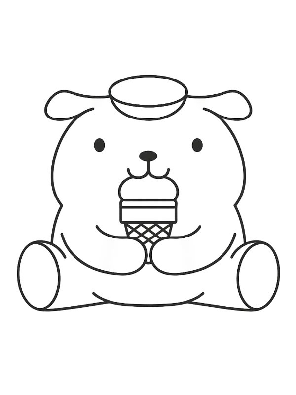Pompompurin se zmrzlinou omalovánka Pompompurin se zmrzlinou omalovánka