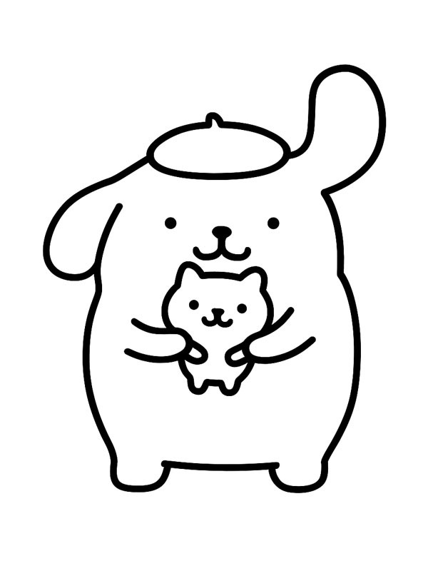 Pompompurin a Muffin omalovánka Pompompurin a Muffin omalovánka