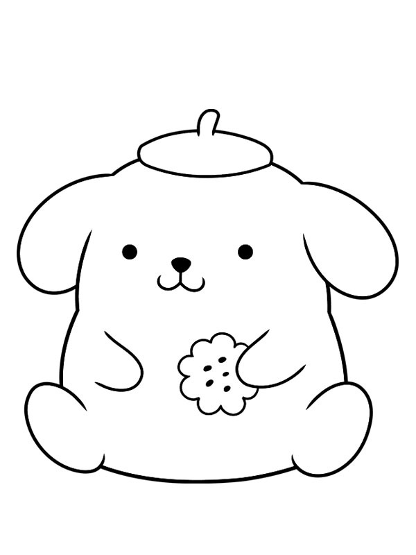 Pompompurin se sušenkou omalovánka Pompompurin se sušenkou omalovánka