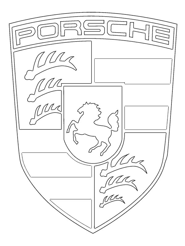 Porsche logo omalovánka