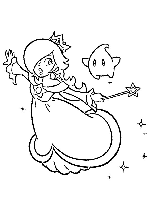Rosalina (Super Mario) omalovánka Rosalina (Super Mario) omalovánka