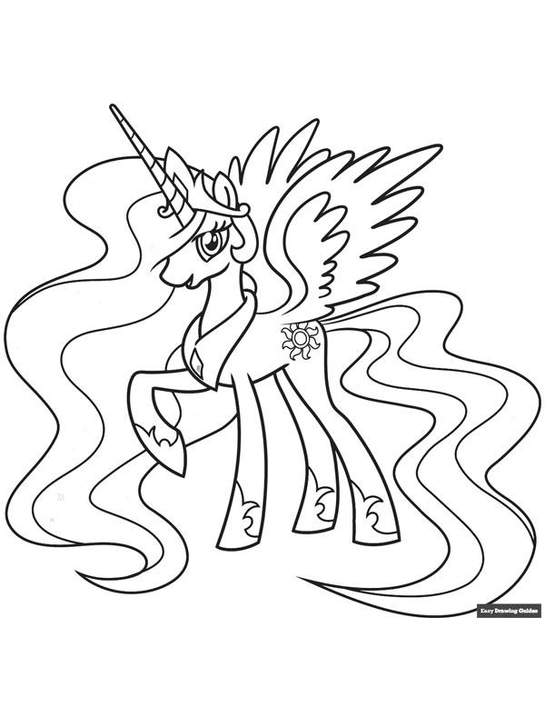 Princezna Celestia omalovánka Princezna Celestia omalovánka