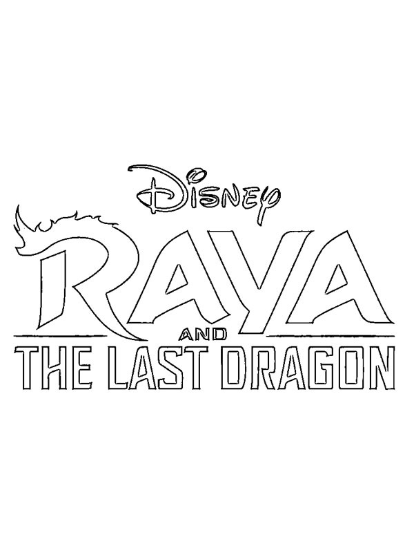 Logo Raya a poslední drak omalovánka Logo Raya a poslední drak omalovánka