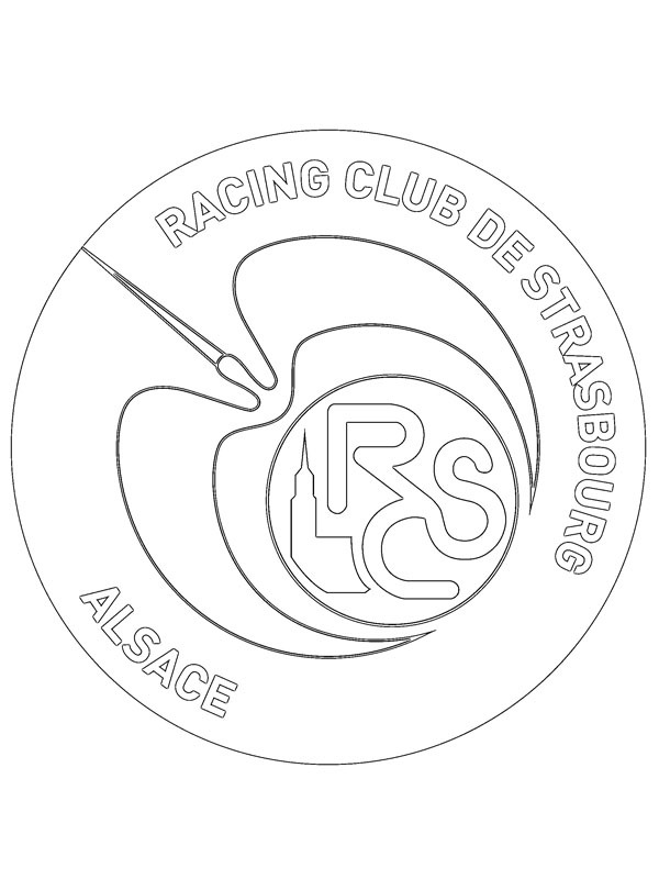 RC Strasbourg Alsace omalovánka RC Strasbourg Alsace omalovánka