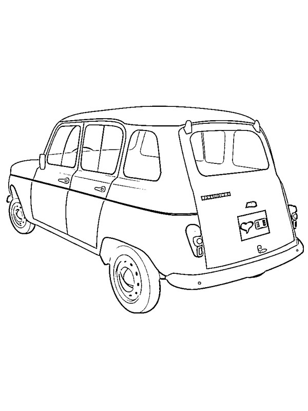 Renault 4 omalovánka