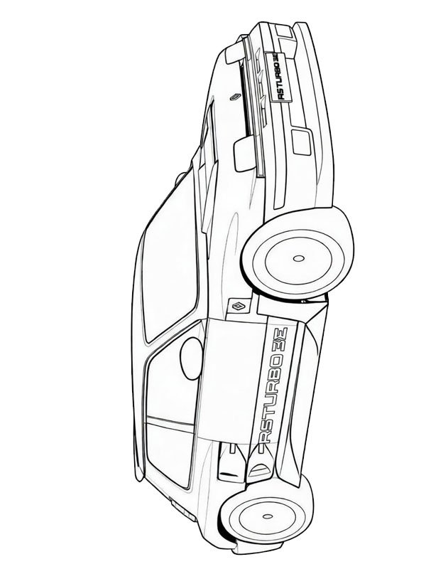 Renault 5 Turbo 3E omalovánka